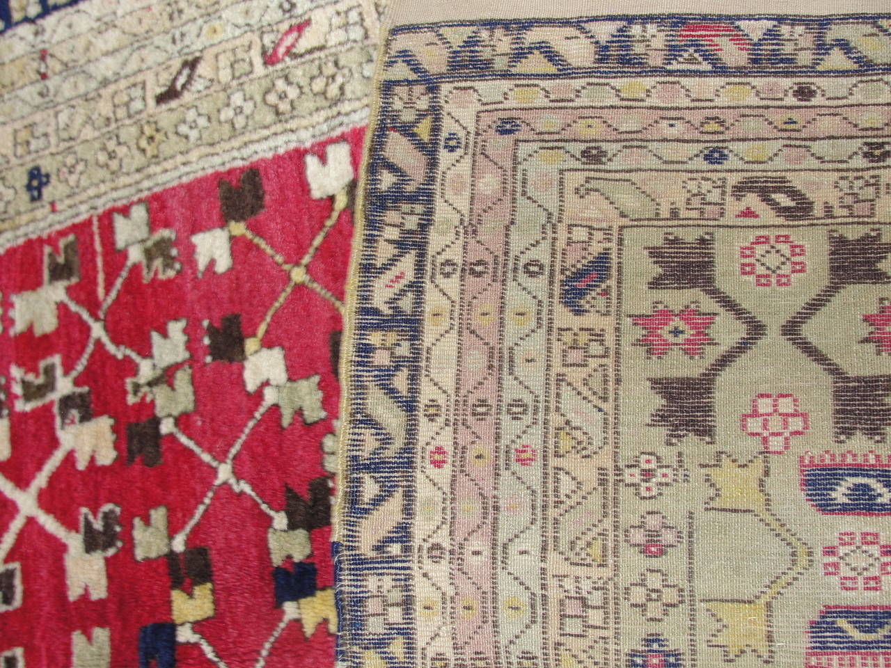Hand-Knotted Antique Konya Prayer Rug For Sale