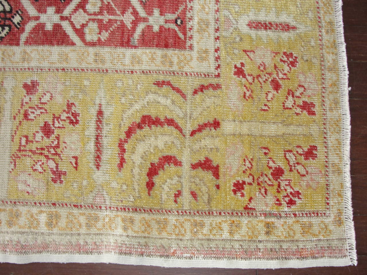 Antiker türkischer Oushak-Teppich, 4' x 5'4