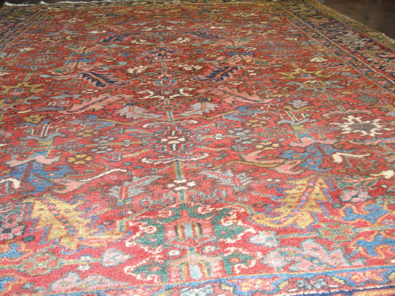 Heriz Serapi Antique Persian Heriz Carpet