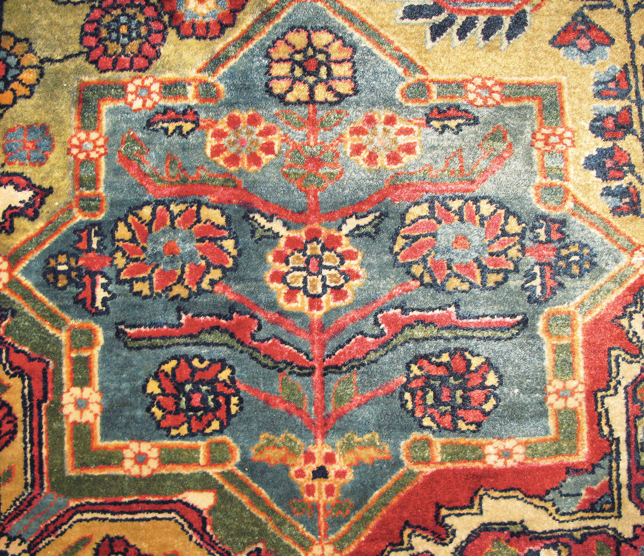 Sarouk Farahan Antique Persian Sarouk Feraghan Carpet For Sale