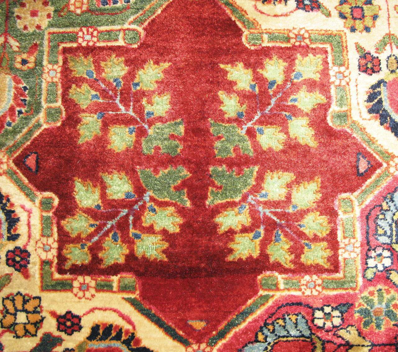 Hand-Woven Antique Persian Sarouk Feraghan Carpet For Sale