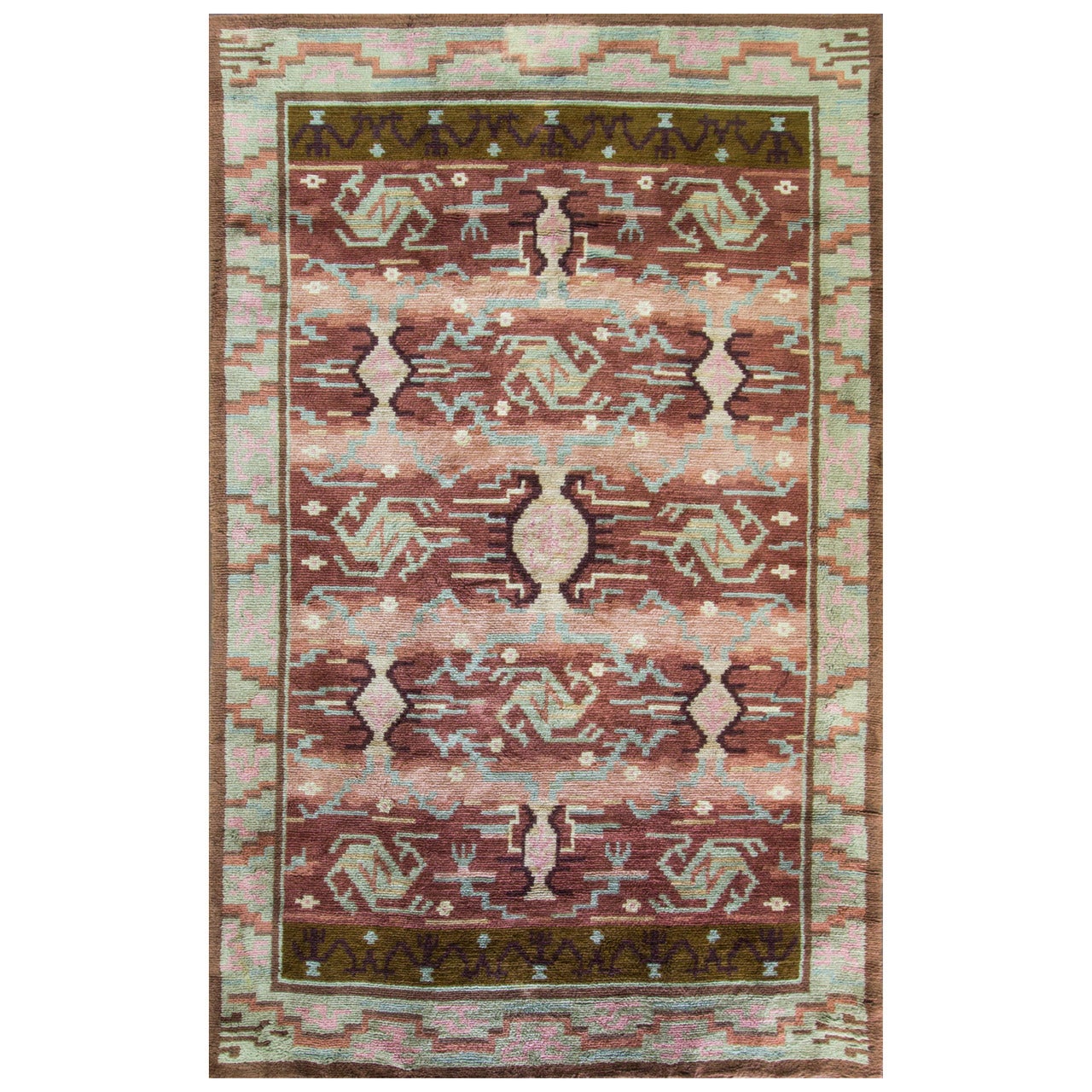 Scandinavian Carpet, Vintage 7'5" x 10'7"