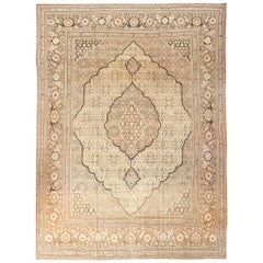 Antique Persian Tabriz Carpet, 9'7" x 13'2"