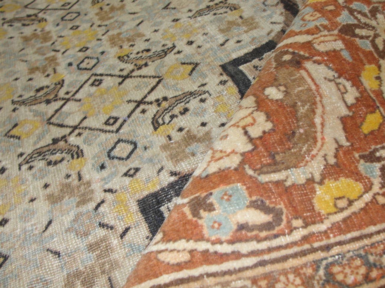 Antique Persian Tabriz Carpet, 9'7