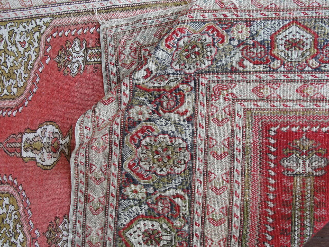 Oushak Silk Kayseri Prayer Rug