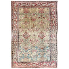Antique Unusual Isfahan Carpet