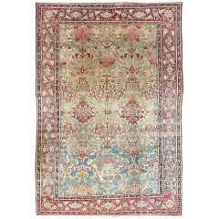 Tapis antique inhabituel d'Ispahan