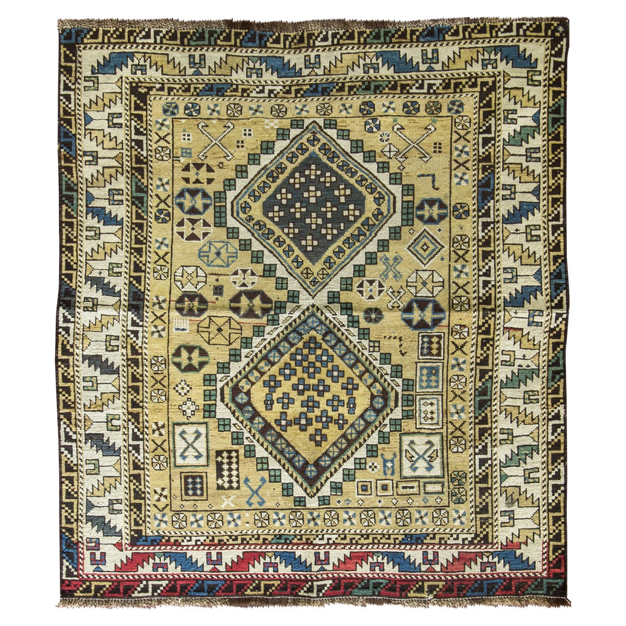 Antiker kaukasischer Schirwan-Teppich, 