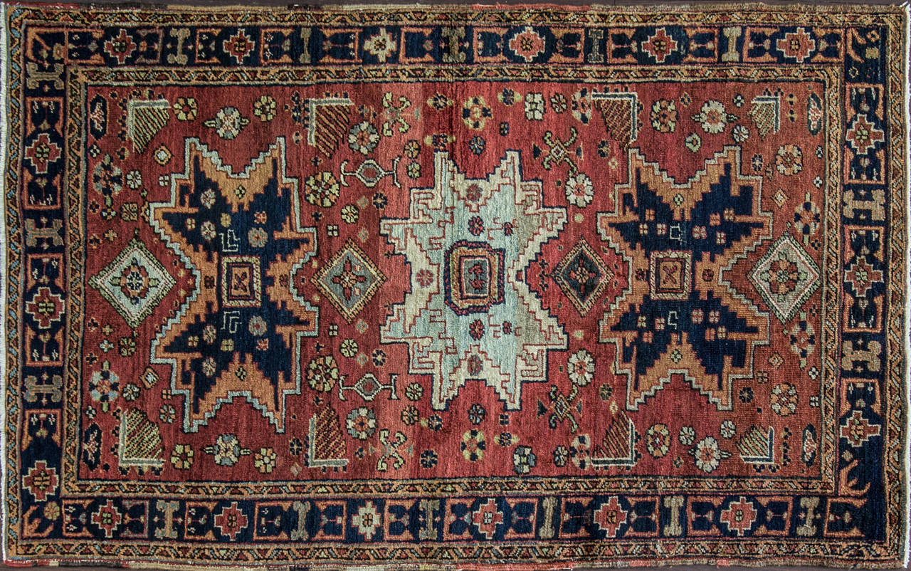 Antique Persian Heriz, 3'11" x 6'2"