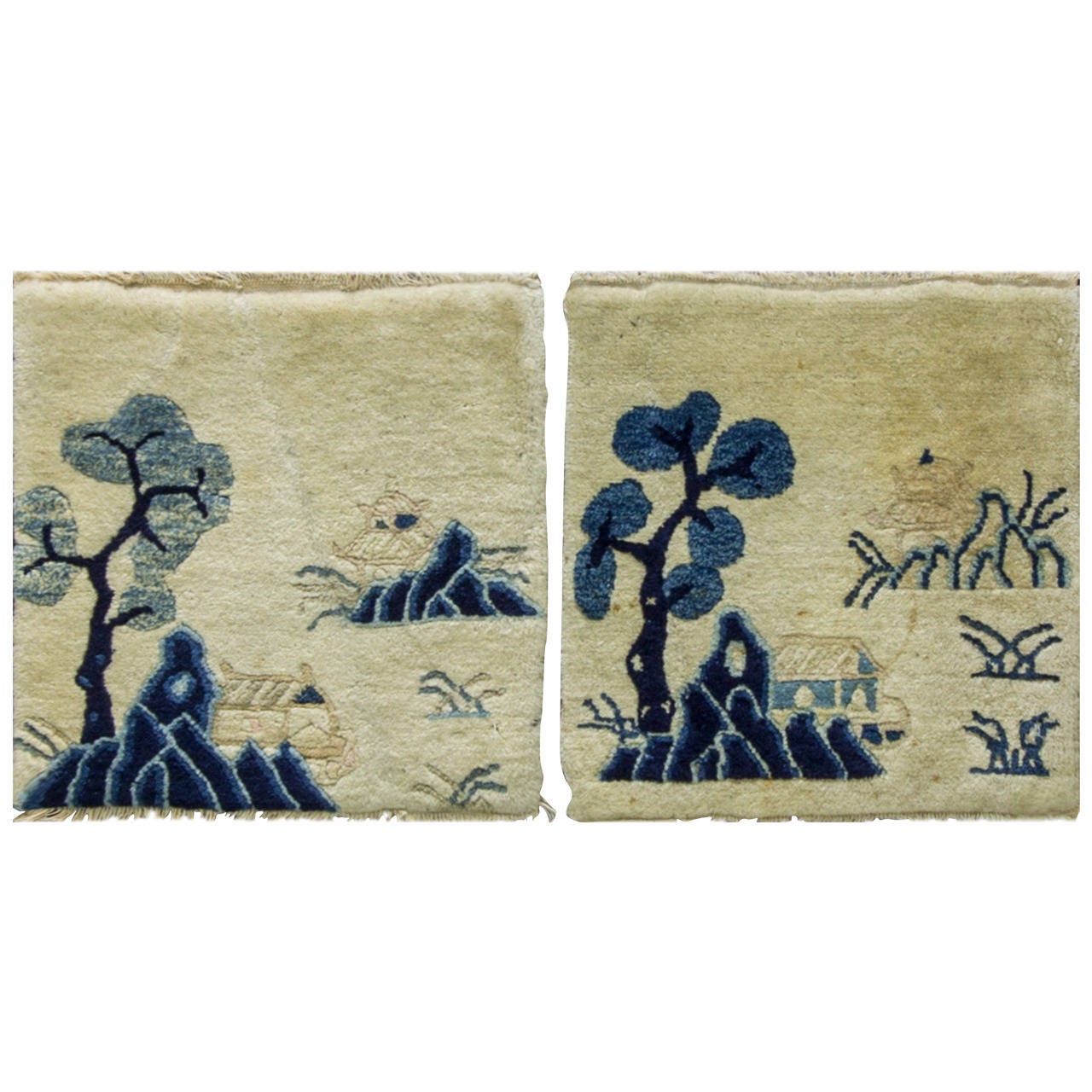 Pair of Antique Chinese Mat For Sale at 1stdibs