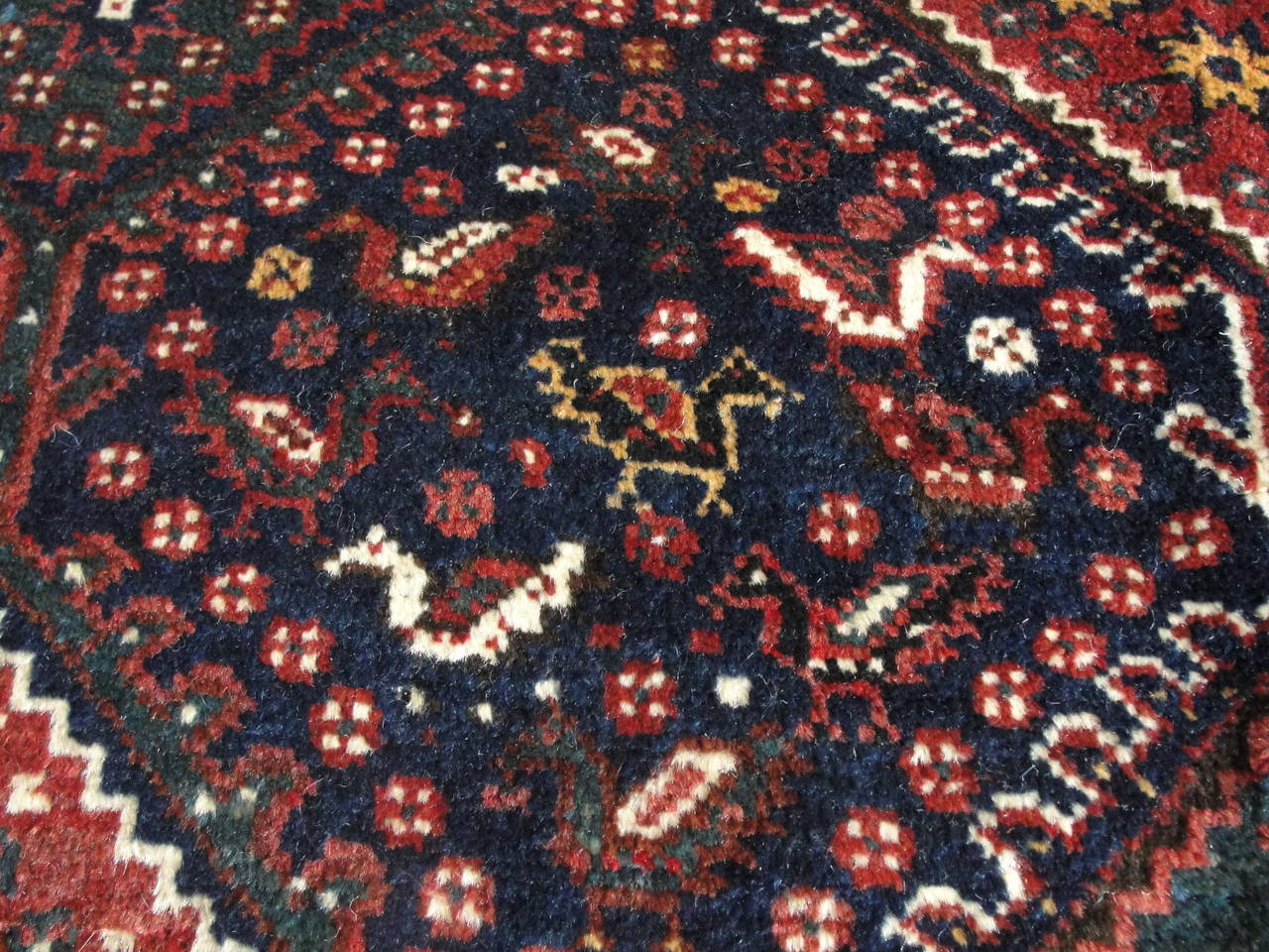 20th Century Antique Ghashghai Carpets Rug