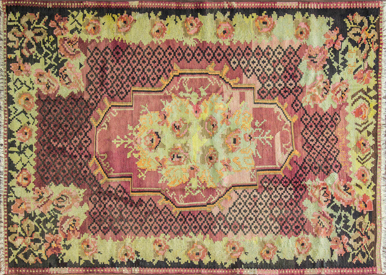 Bessarabian rugs in pile and tapestry technique originating in Russian provinces as well as Ukraine and Moldova Bulgaria and Romania during the late 19th and early 20th centuries. Produced under late ottoman rule, they stand right on the cusp of