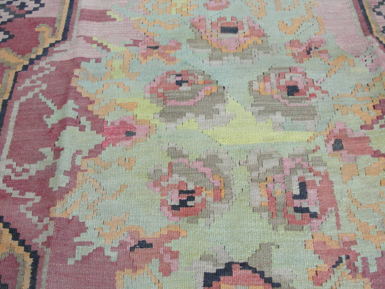 Hand-Woven Antique Bessarabian Kilim, 5' x 7'. For Sale