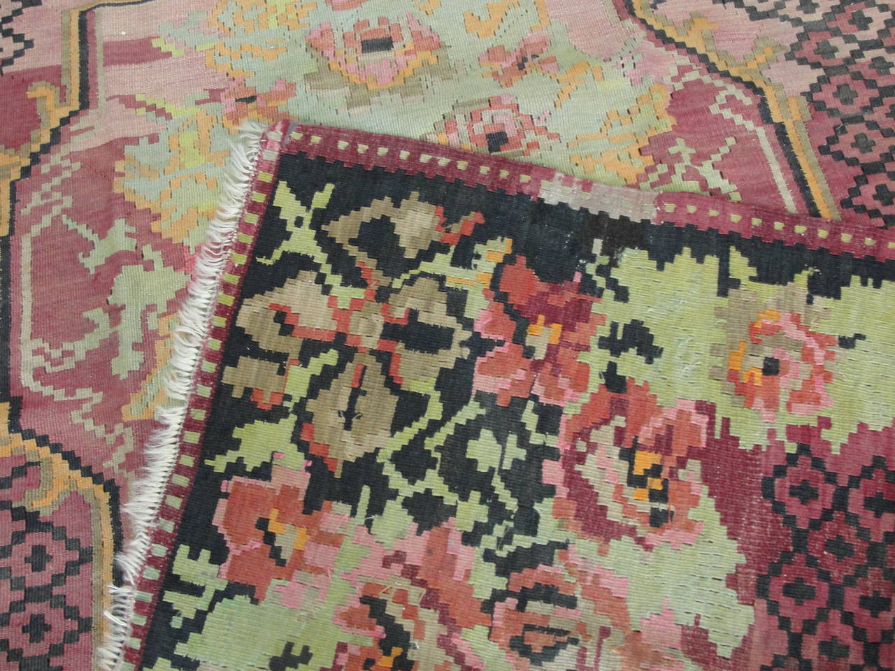 Romanian Antique Bessarabian Kilim, 5' x 7'. For Sale