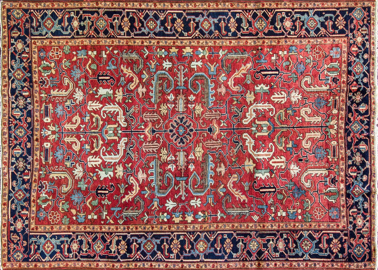 Persian Heriz carpet, 6'11