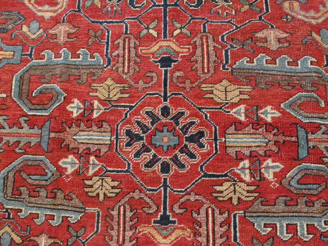 Hand-Woven Persian Heriz Carpet