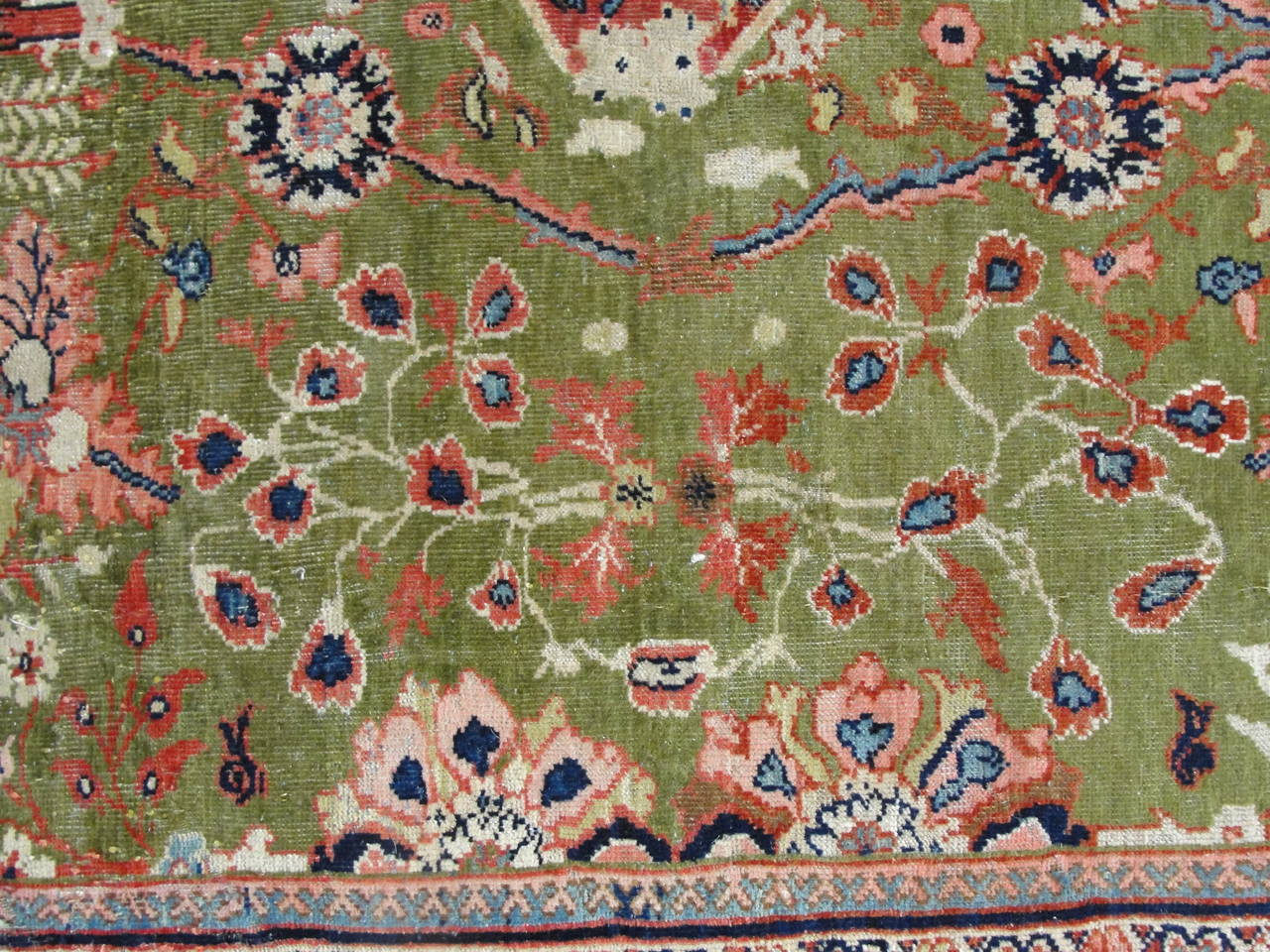 Hand-Woven Antique Persian Sultanabad carpet, beneath The Ocean For Sale