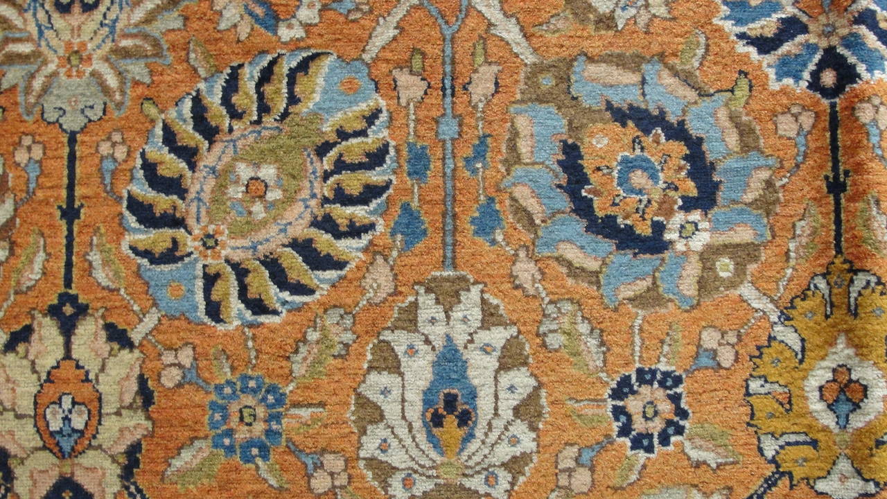 Antique Persian Persian Tabriz Carpet 1