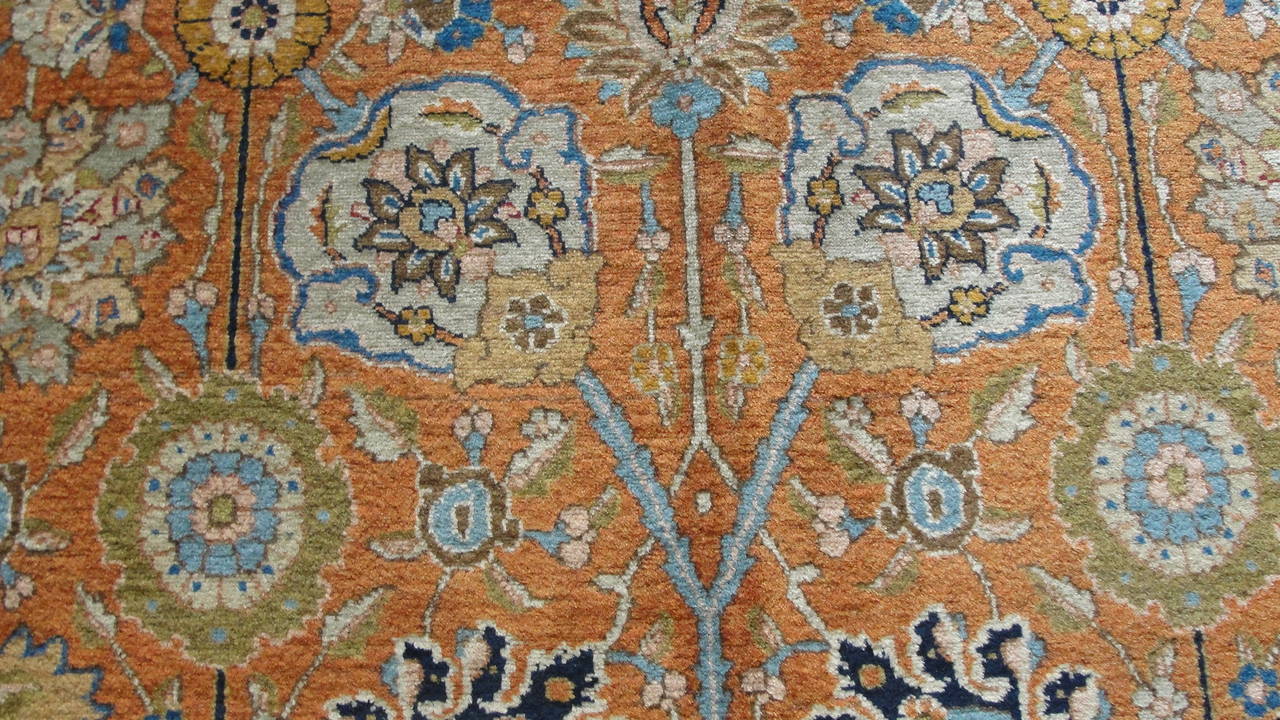 Antique Persian Persian Tabriz Carpet 2