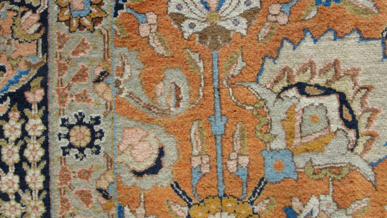 Antique Persian Persian Tabriz Carpet 3