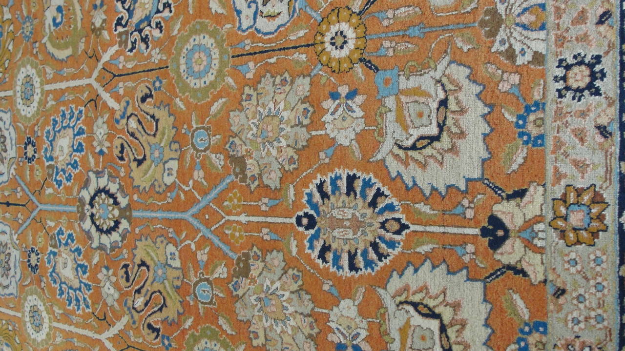 Antique Persian Persian Tabriz Carpet 4
