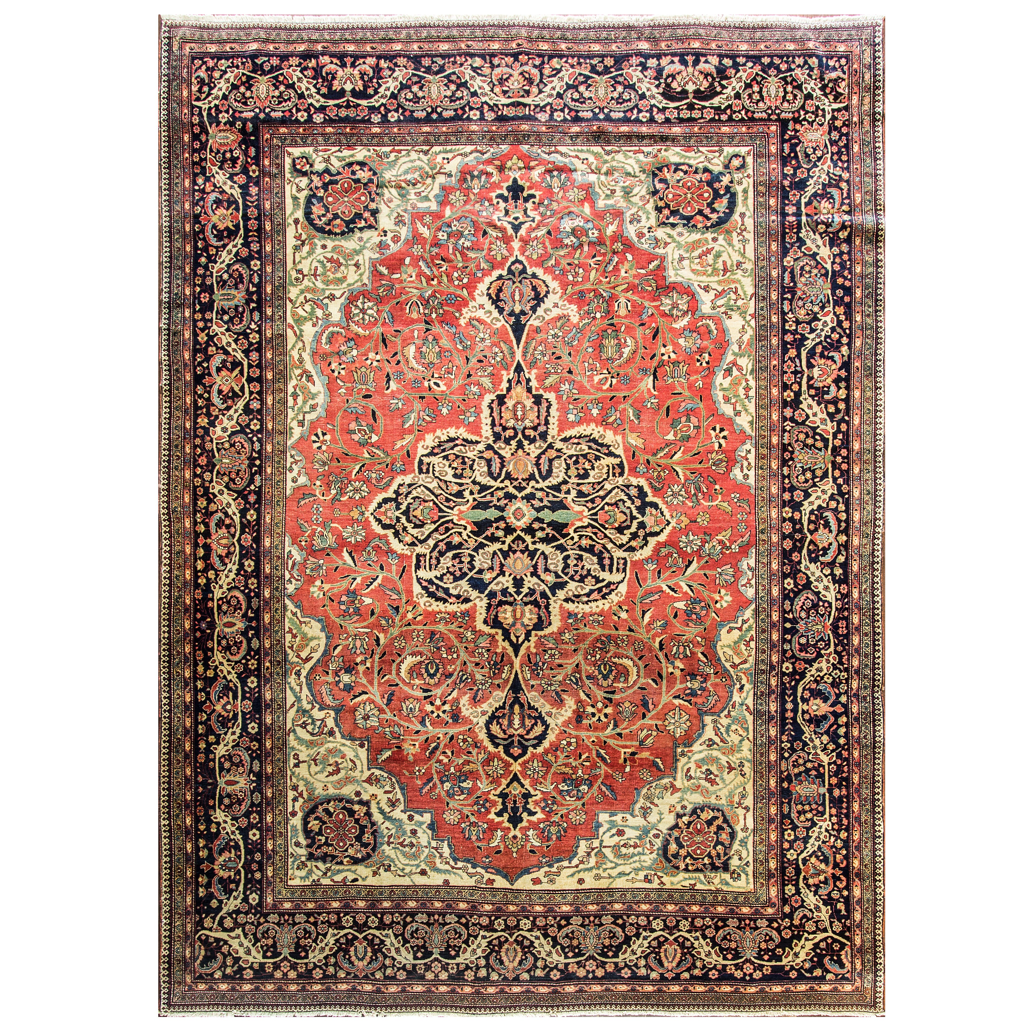 Antique Persian Sarouk Feraghan Rug, circa 1900 For Sale at 1stDibs