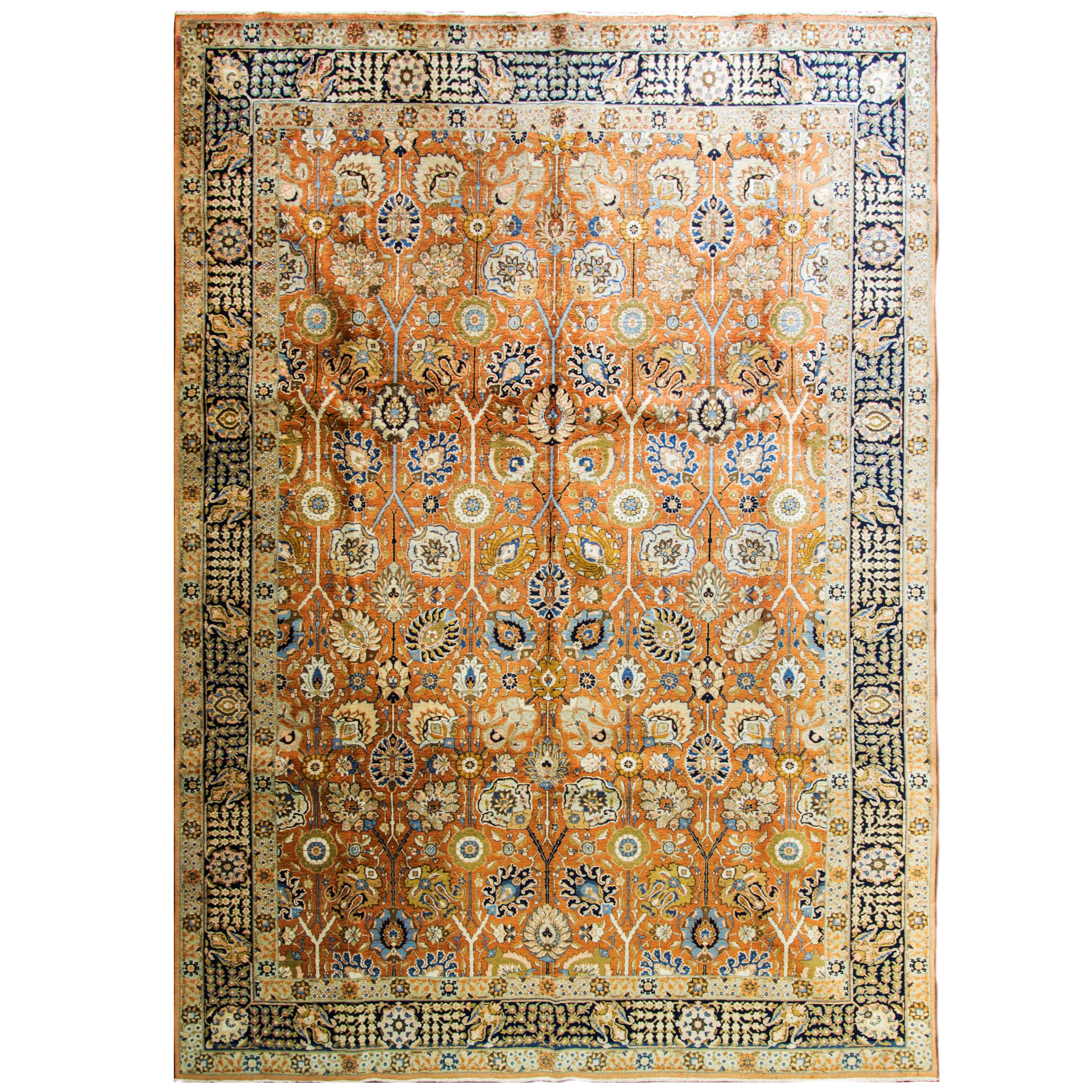 Antique Persian Persian Tabriz Carpet
