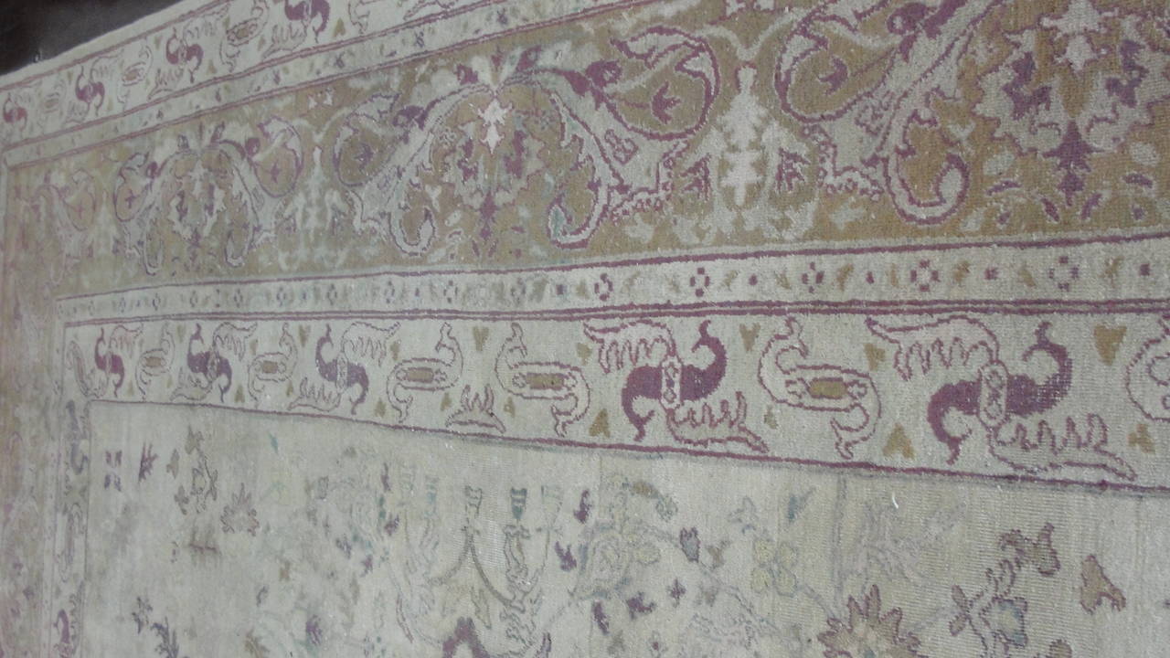 Antique Amritsar/ Agra Carpet, 10' x 13' For Sale 2