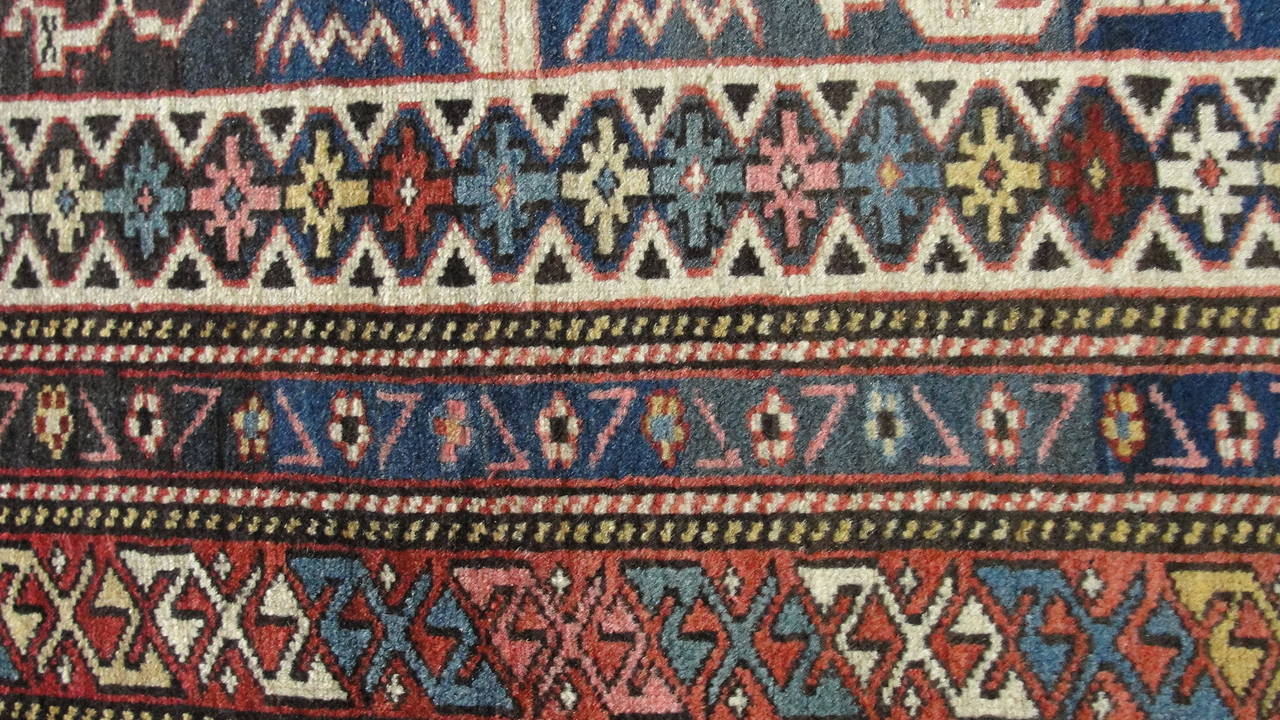 Kazak Antique Kuba or Quba Caucasian Rug 3'4