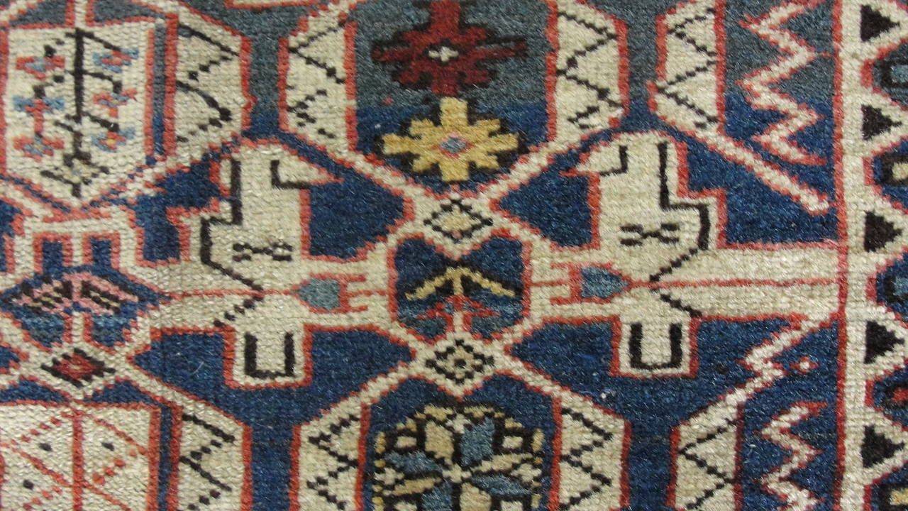 Antique Kuba or Quba Caucasian Rug 3'4