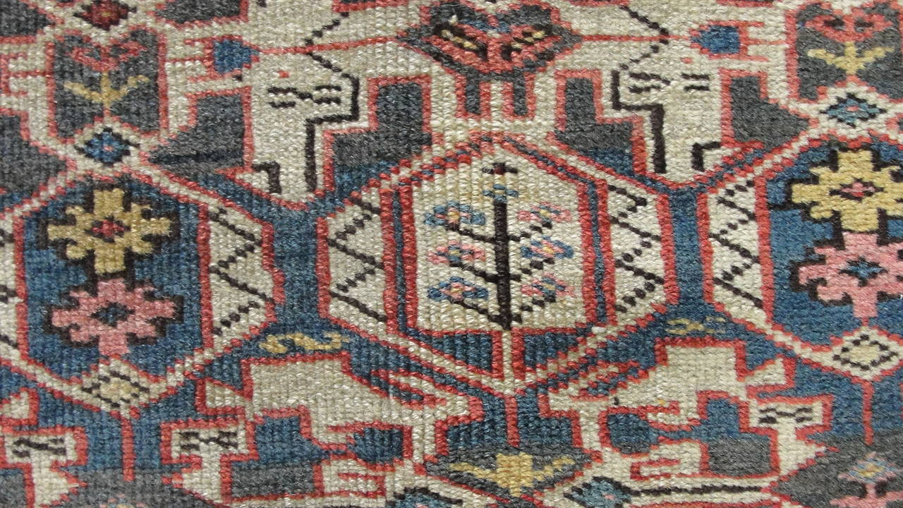 Wool Antique Kuba or Quba Caucasian Rug 3'4