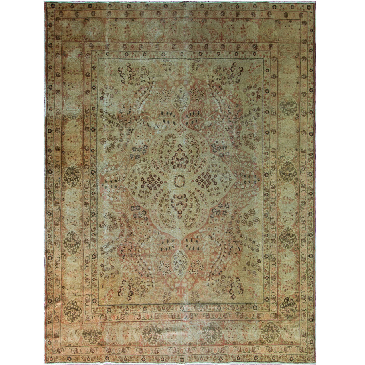 Beautiful Antique Tabriz Carpet For Sale at 1stdibs
