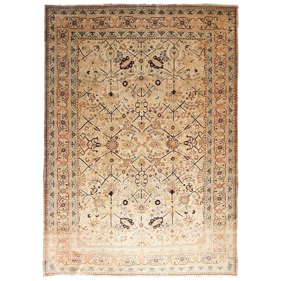 19th Century Persian Tabriz Haji Jalli Carpet