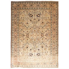 Antique 19th Century Persian Tabriz Haji Jalli Carpet