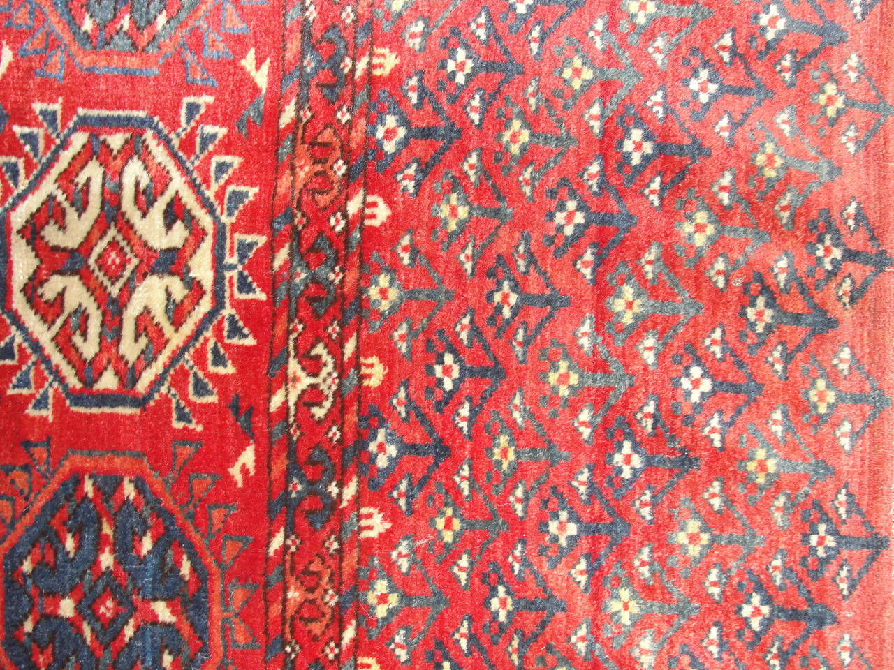Turkmen Antique Tekke Main Carpet, Turkoman, 6'7
