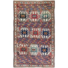  Antique Kazak Rug, Caucuses, 4'5" x 7'1"