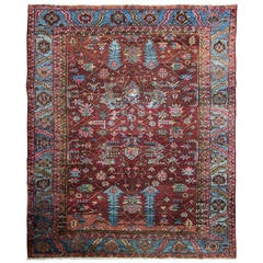 8'7" x 11'1" Antique Heriz Carpet, Persian