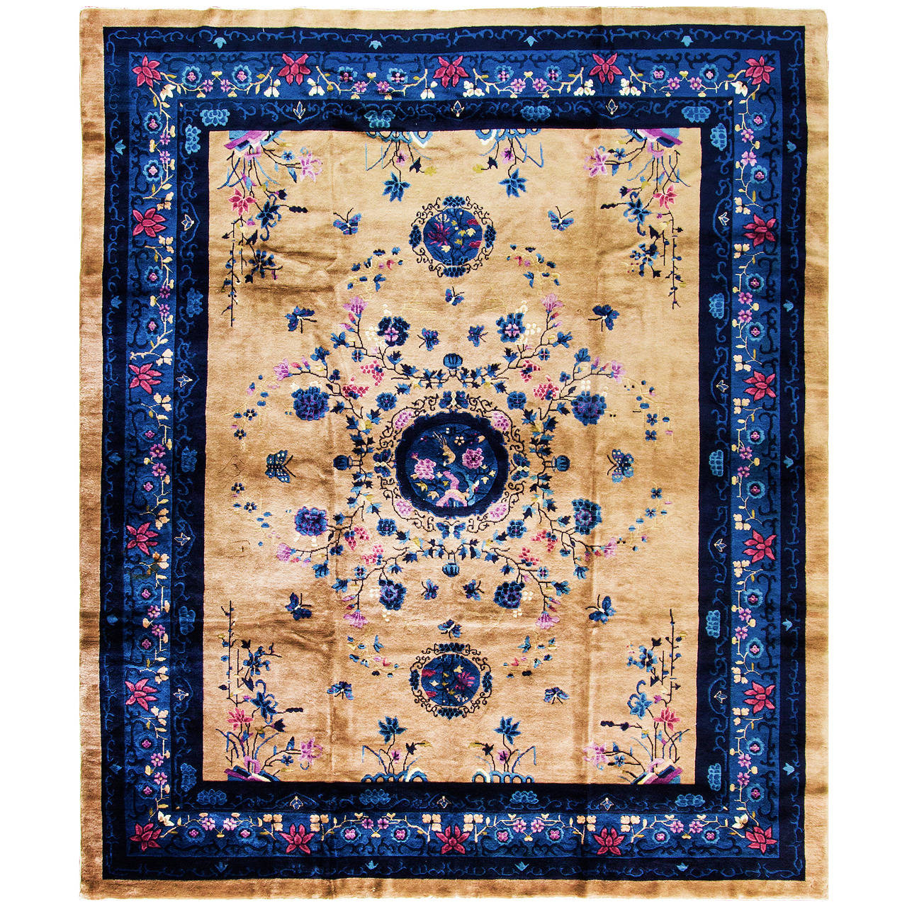 8' x 9'1" Peking Carpet, Chinese at 1stdibs