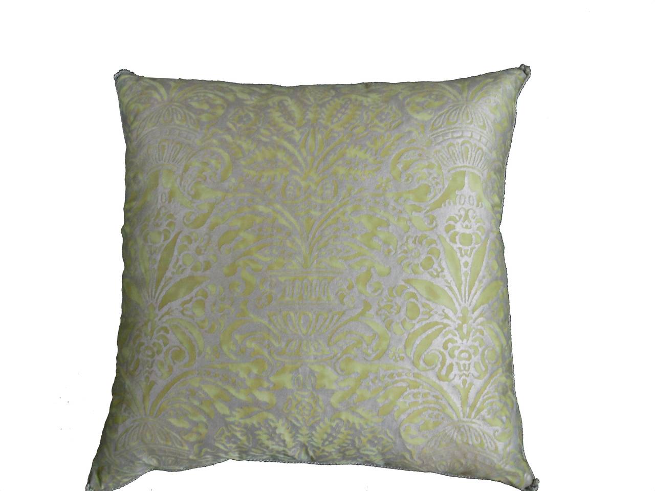 Campanelle Fortuny in Chartreuse Green and Silvery Gold