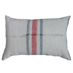 Antique Homespun Linen Pillow