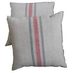 Antique Homespun Linen Pillows