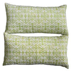 Shiraz Fortuny in Granny Green Apple and White