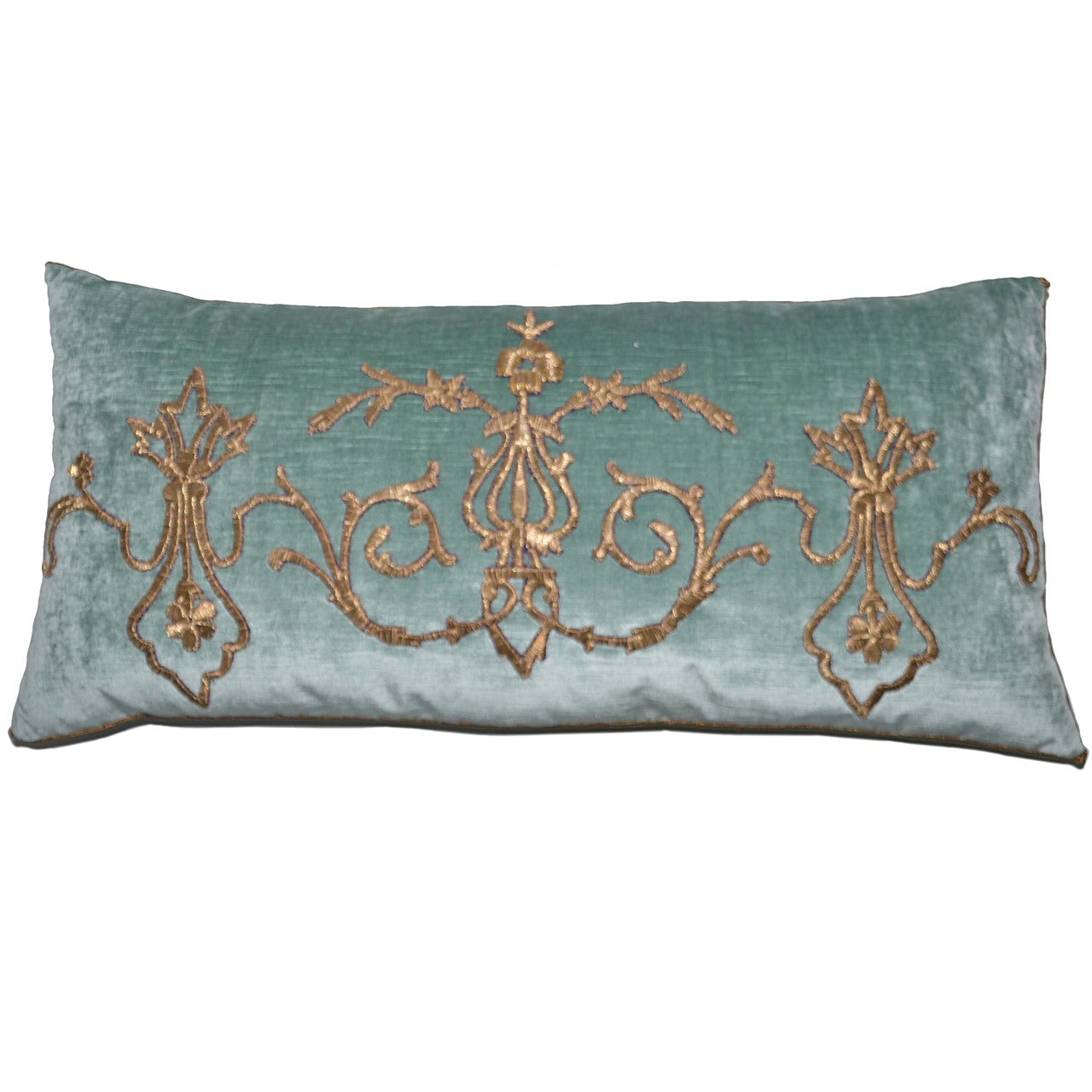 Antique Ottoman Empire Raised Gold Metallic Embroidery