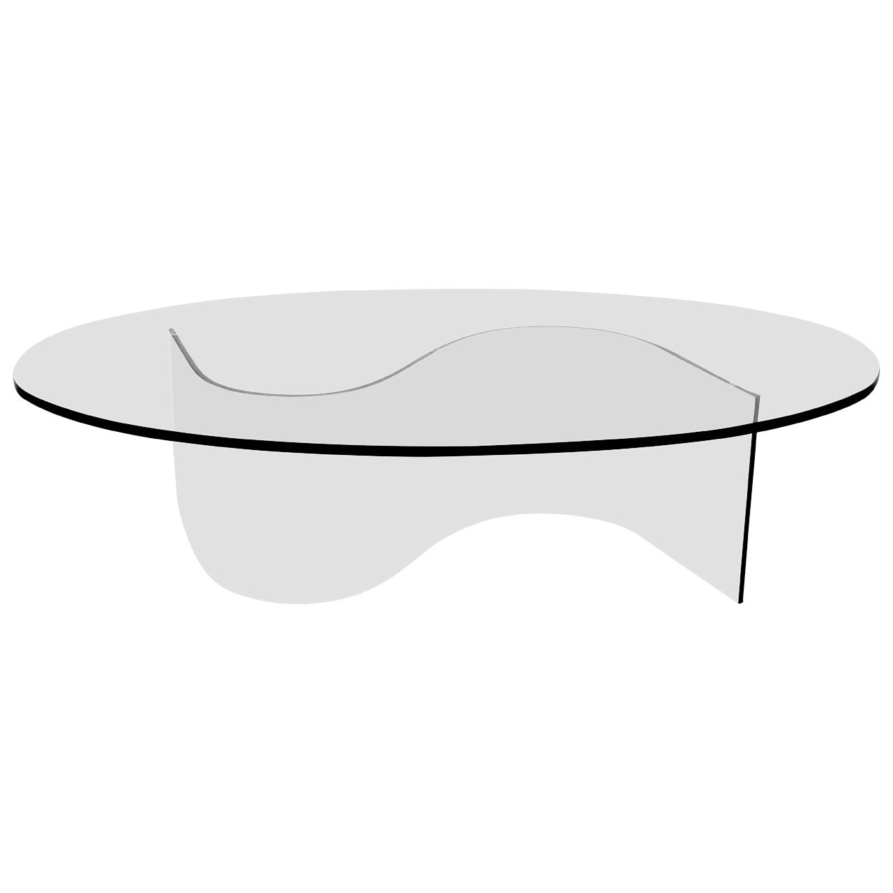 Pace "S" Shaped Glass Based Coffee Table