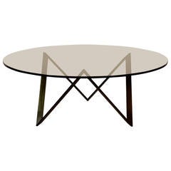 Roger Sprunger for Dunbar Bronze and Glass Coffee Table