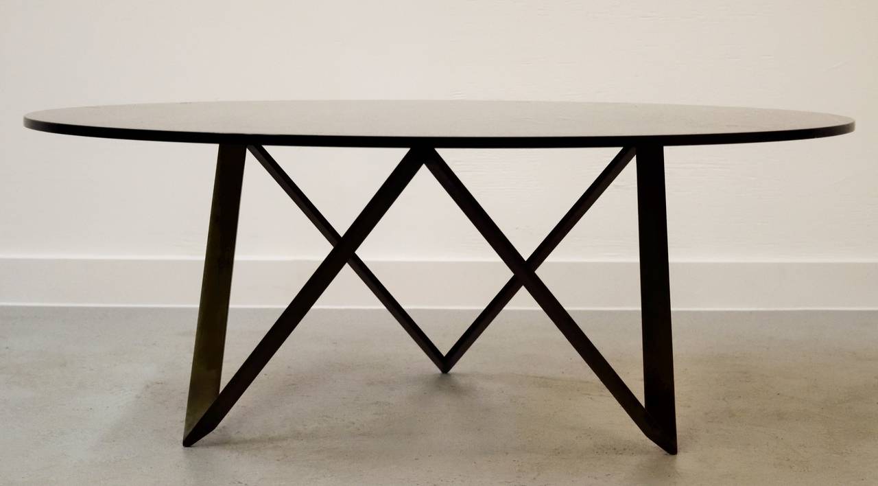 Mid-Century Modern Roger Sprunger for Dunbar Bronze and Glass Coffee Table