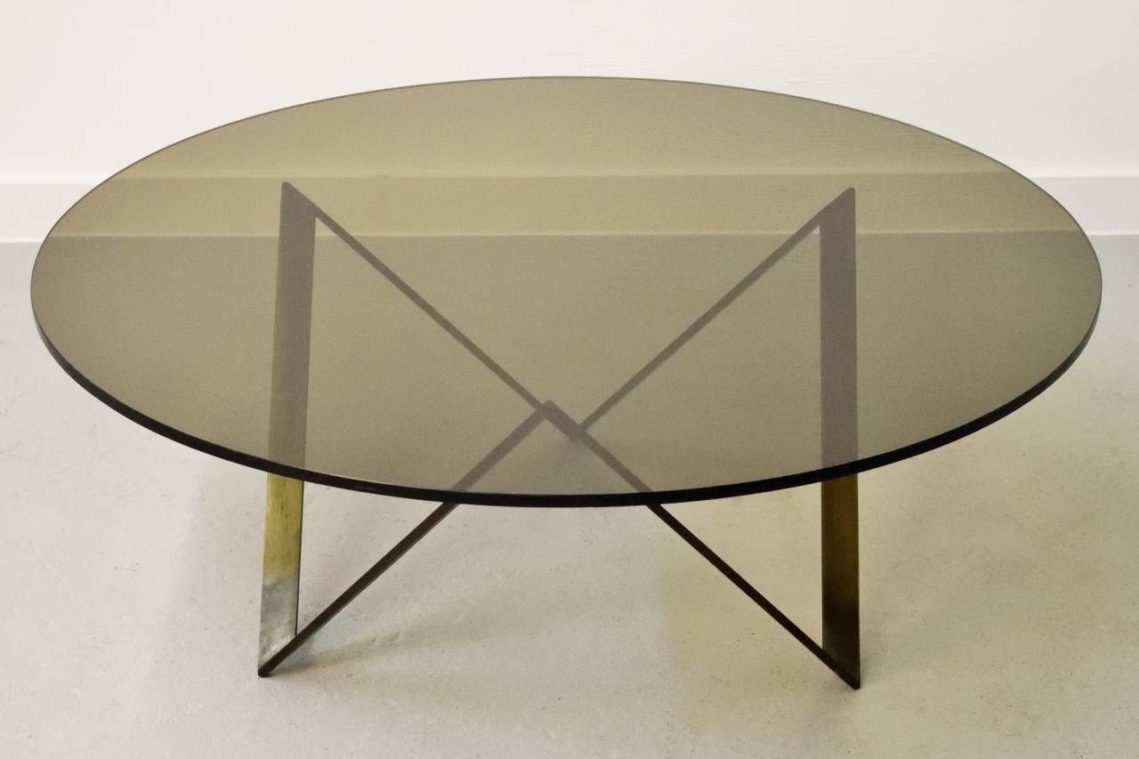 Roger Sprunger for Dunbar Bronze and Glass Coffee Table 1