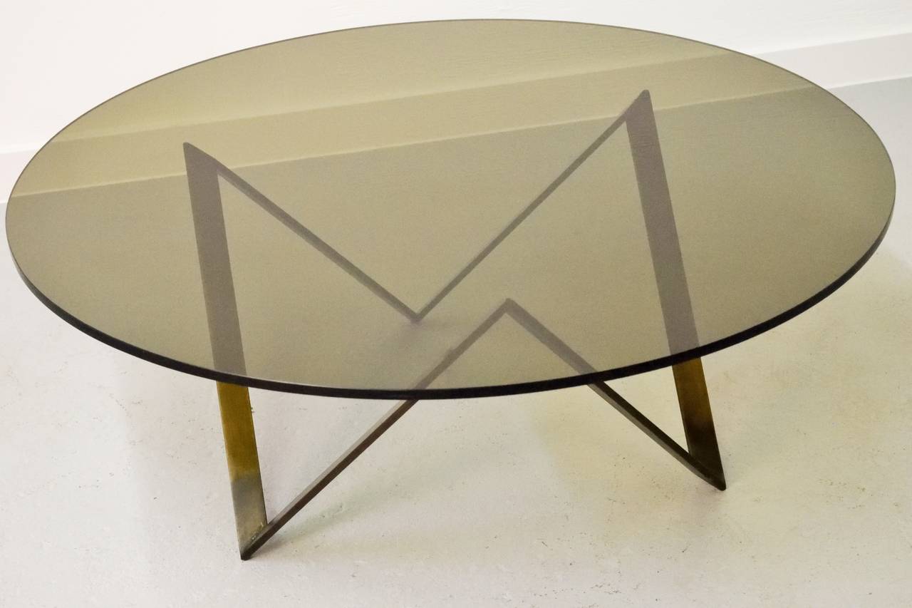 Roger Sprunger for Dunbar Bronze and Glass Coffee Table 2