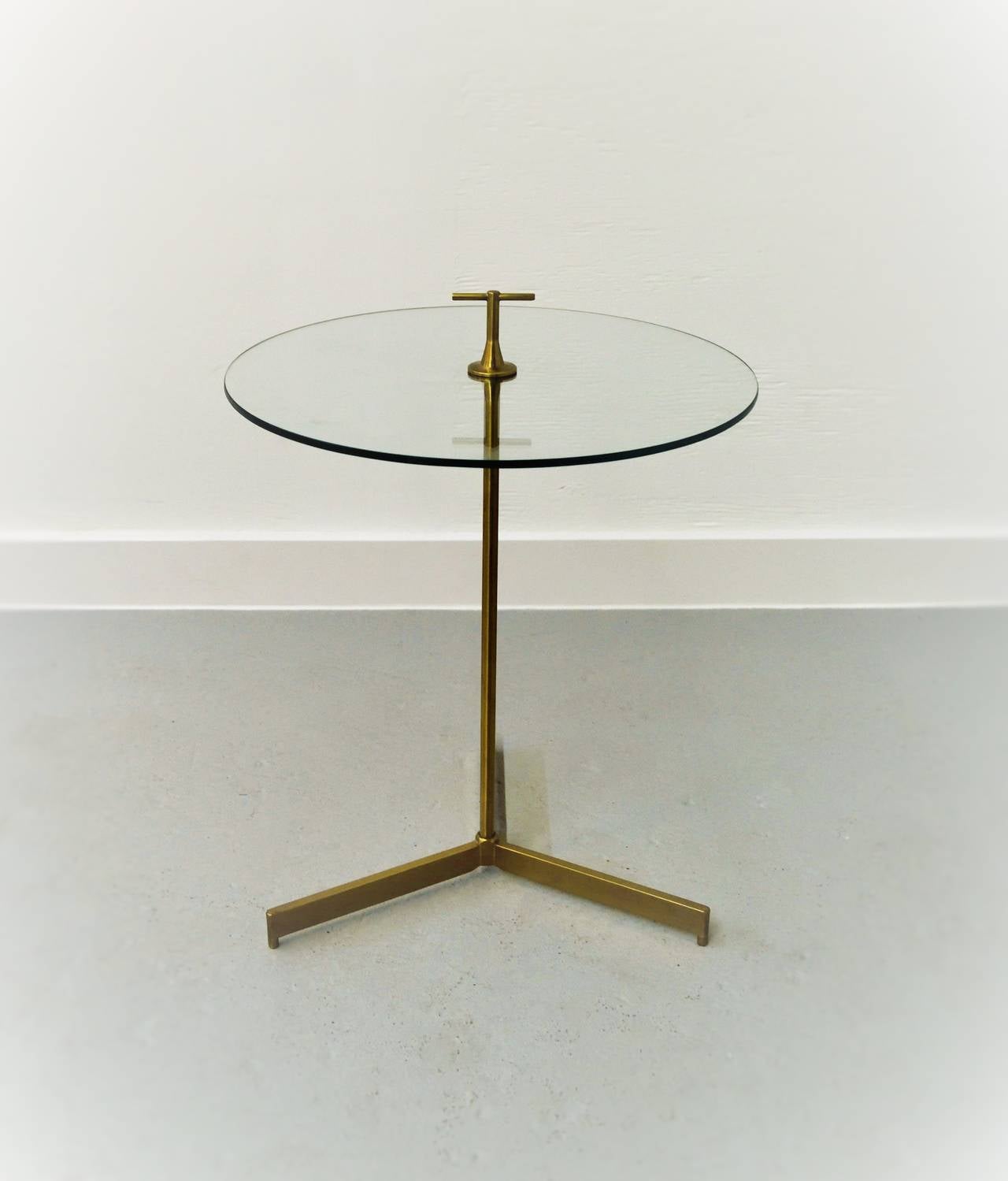 Brass Tripod Side Table