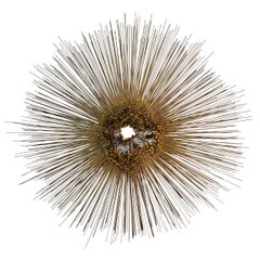 Large Metal Sunburst Wall Sculpture by Friedle